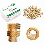 M6×12.7mm Gewindeeinsätze Messing Heat Insert 25Stk